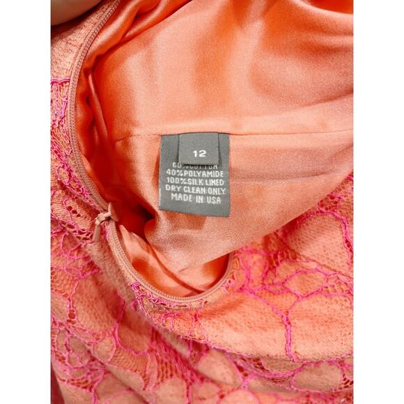 Lela Rose Lace Pattern Midi Length Dress - Picture 11 of 13